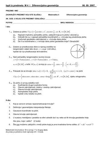 diferencijalna geometrija
